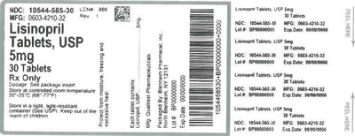 Label (Label Lisinopril Tabs 5mg Bpi(10544 585 30) Qualitest(0603 4210 32) Rev1)